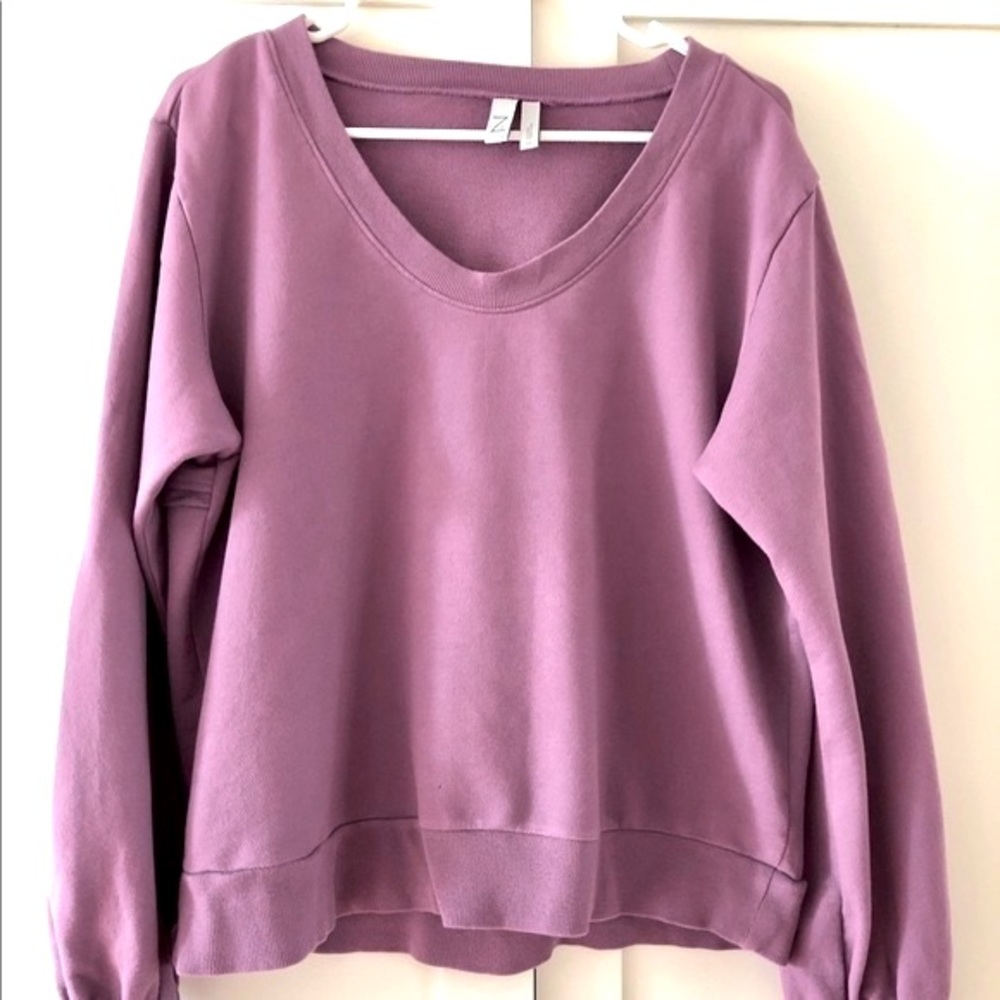 Z by Zella Open Back Lavender Sweatshirt, sz M